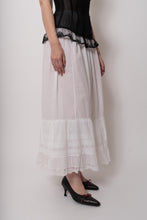 Load image into Gallery viewer, Antique White Cotton French Petticoat Skirt