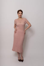Load image into Gallery viewer, French Vintage 1970s Pink Crochet Dress