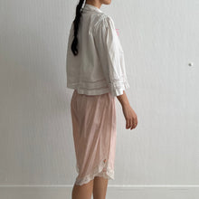 Load image into Gallery viewer, Antique cotton and lace blush bloomers