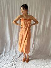Load image into Gallery viewer, Antique 1920s silk and lace orange dyed dress