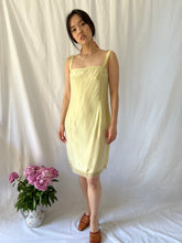 Load image into Gallery viewer, Vintage 1940s soft green hand dyed silk slip dress