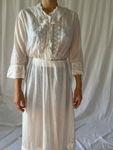 Load image into Gallery viewer, Antique Edwardian lawn dress cotton lace