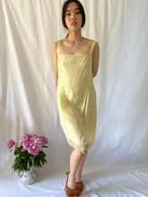 Load image into Gallery viewer, Vintage 1940s soft green hand dyed silk slip dress