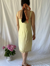 Load image into Gallery viewer, Vintage 1940s soft green hand dyed silk slip dress