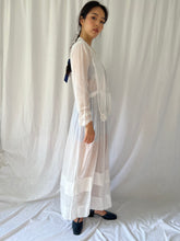 Load image into Gallery viewer, Antique Edwardian lawn dress cotton voile and lace