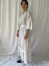 Load image into Gallery viewer, Antique Edwardian lawn dress cotton lace