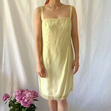 Load image into Gallery viewer, Vintage 1940s soft green hand dyed silk slip dress