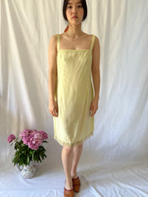 Load image into Gallery viewer, Vintage 1940s soft green hand dyed silk slip dress