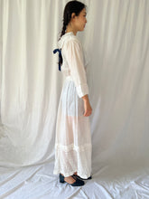 Load image into Gallery viewer, Antique Edwardian lawn dress cotton lace
