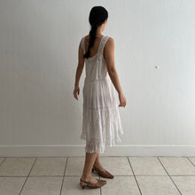 Load image into Gallery viewer, Antique Edwardian cotton and lace white summer dress