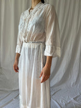 Load image into Gallery viewer, Antique Edwardian lawn dress cotton lace