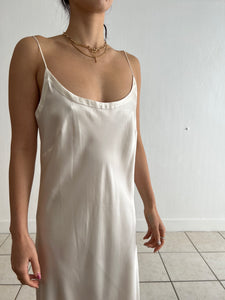 Vintage 90s La Perla pearl silk slip dress