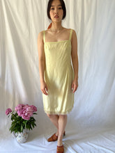 Load image into Gallery viewer, Vintage 1940s soft green hand dyed silk slip dress