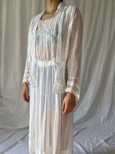 Load image into Gallery viewer, Antique Edwardian lawn dress cotton voile and lace