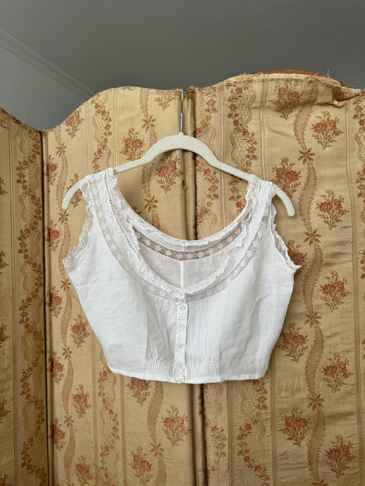 Antique Victorian corset cover brassiere