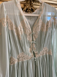 SECOND PAYMENT Antique 1930s silk mousseline in mint green color set