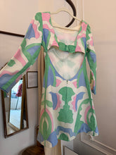 Load image into Gallery viewer, Reserved for Anna Vintage 1970s handmade silk dress