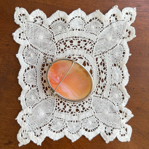Antique Italian Silver Cameo brooch and pendant