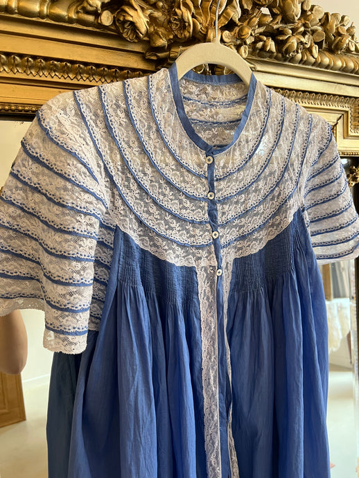 30s blue cotton robe