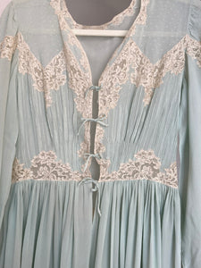 SECOND PAYMENT Antique 1930s silk mousseline in mint green color set