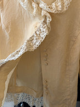 Load image into Gallery viewer, Reserved for Marine Vintage handmade linen and lace jacket