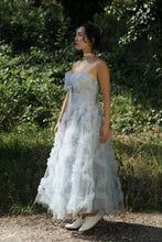 Load image into Gallery viewer, Vintage 1950s tulle light blue ball gown dress