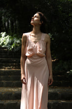 Load image into Gallery viewer, Vintage 1930s silk blush dress with hand embroidered floral details