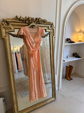 Load image into Gallery viewer, Vintage 1930s French silk peach dress