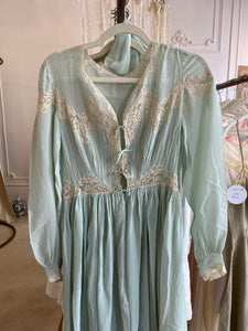 SECOND PAYMENT Antique 1930s silk mousseline in mint green color set