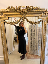 Load image into Gallery viewer, Reserved Antique Edwardian silk and lace black capelet