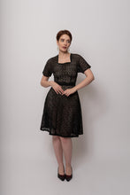 Load image into Gallery viewer, Vintage 1950s Black Organza Sheer Dress