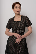 Load image into Gallery viewer, Vintage 1950s Black Organza Sheer Dress