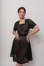 Load image into Gallery viewer, Vintage 1950s Black Organza Sheer Dress