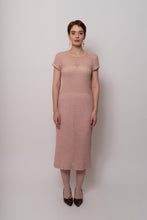 Load image into Gallery viewer, French Vintage 1970s Pink Crochet Dress