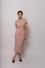 Load image into Gallery viewer, French Vintage 1970s Pink Crochet Dress