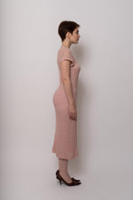 Load image into Gallery viewer, French Vintage 1970s Pink Crochet Dress