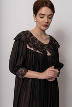 Load image into Gallery viewer, Antique Silk Black And Blush Handmade Robe