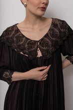 Load image into Gallery viewer, Antique Silk Black And Blush Handmade Robe