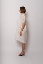 Load image into Gallery viewer, Antique Cotton Linen White Dress Cutwork Lace