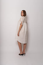 Load image into Gallery viewer, Antique Cotton Linen White Dress Cutwork Lace