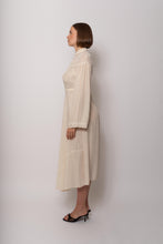 Load image into Gallery viewer, Vintage 1930s Ivory Silk Maxi Dress High Neckline