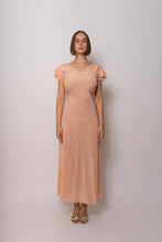 Load image into Gallery viewer, Vintage 1930s Silk Peach Maxi Dress