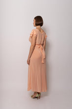 Load image into Gallery viewer, Vintage 1930s Silk Peach Maxi Dress