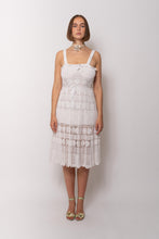 Load image into Gallery viewer, Antique White Cotton Crochet Dress Handmade