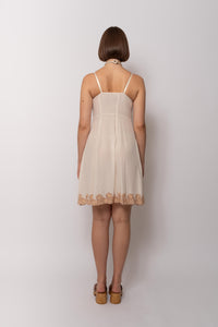 Vintage 1930s Silk Slip Dress in Ivory Color