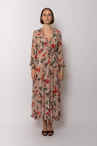 Vintage 1930s Printed Silk Chiffon Gown