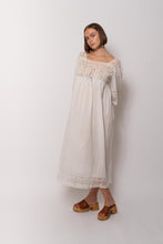 Load image into Gallery viewer, Antique Empire Waist French Cotton Maxi Dress