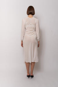 Vintage 1930s Silk White Dress