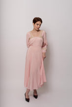 Load image into Gallery viewer, Vintage 1930s Blush Silk Maxi Gown