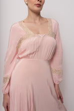 Load image into Gallery viewer, Vintage 1930s Blush Silk Maxi Gown